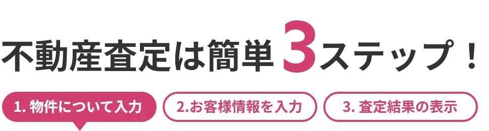 不動産査定は簡単3ステップ！